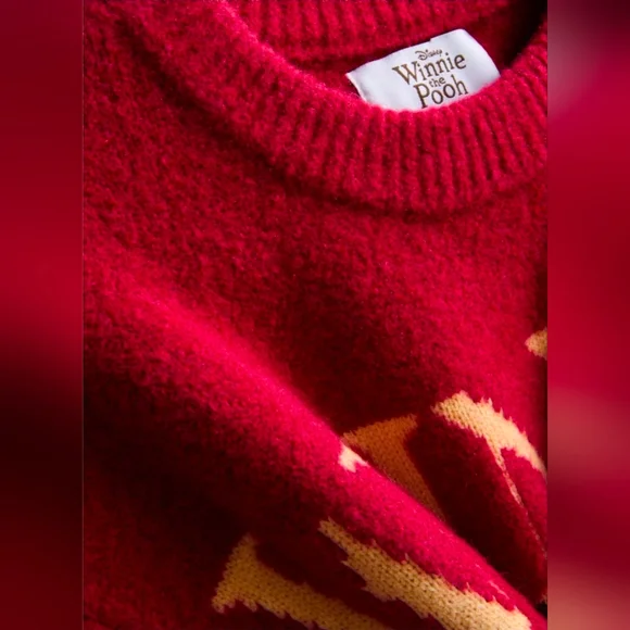 Disney Red and Yellow Winnie the Pooh Sweater Price Firm Oversized - Price Firm - Picture 6 of 7